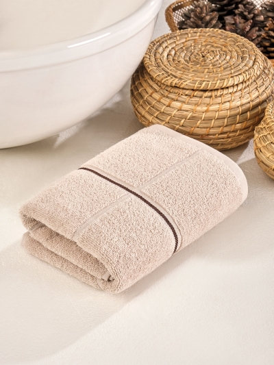 Турецкое махровое полотенце METEOR CROSS Бежевый